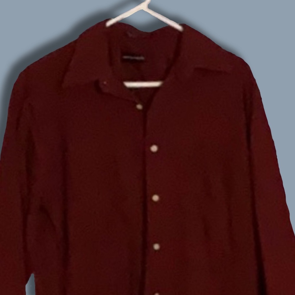 Pierre Cardin Burgundy Dress Shirt